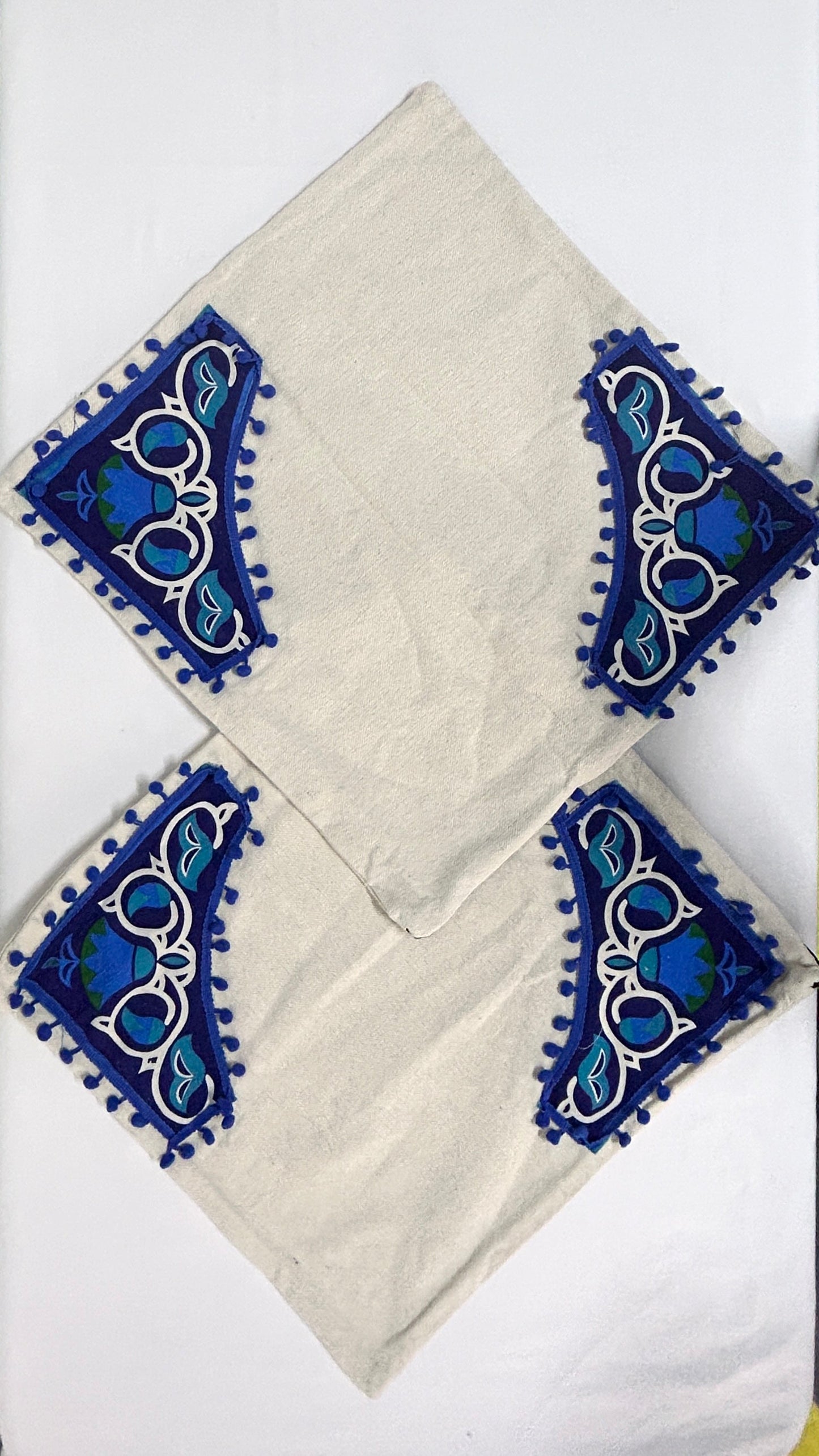 Blue Khayamiyah Table Runner with 2 cushions