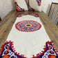 Red Khayamiyah Table Runner with cushions